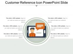 Customer reference icon powerpoint slide