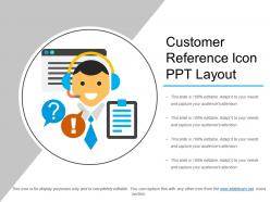 Customer reference icon ppt layout