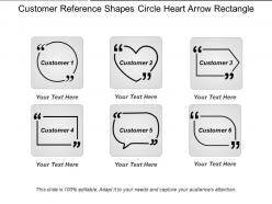 Customer reference shapes circle heart arrow rectangle