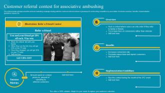 Customer Referral Contest For Associative Ambushing Comprehensive Ambush Marketing MKT SS V