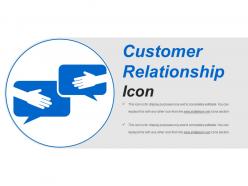 Customer relationship icon sample of ppt