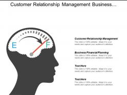 Customer relationship management business financial planning ecommerce management cpb