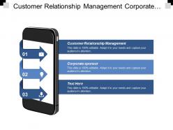 Customer relationship management corporate sponsor investments strategies global opportunity cpb