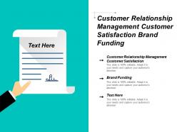 Customer relationship management customer satisfaction brand funding cpb