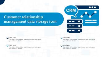 Customer Relationship Management Data Storage Icon