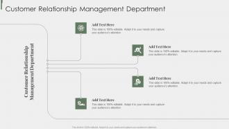 Customer Relationship Management Department In Powerpoint And Google Slides Cpb