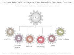 Customer relationship management gear powerpoint templates download