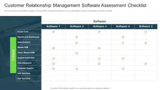 Customer Relationship Management Software Assessment Checklist