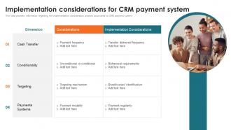 Customer Relationship Management Toolkit Implementation Considerations For CRM Payment