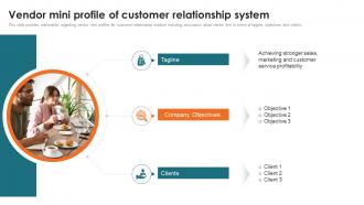 Customer Relationship Management Toolkit Vendor Mini Profile Of Customer Relationship System
