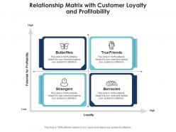 Customer relationship matrix satisfaction level product margin purchase frequency