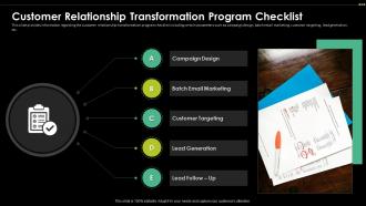 Customer Relationship Transformation Program Checklist Digital Transformation Driving Customer