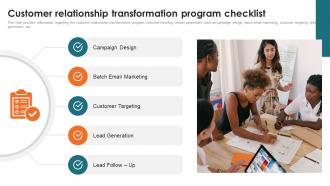 Customer Relationship Transformation Program Customer Relationship Management Toolkit