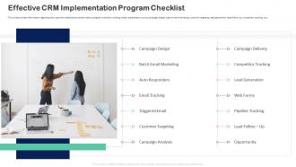 Customer Relationship Transformation Toolkit Effective Crm Implementation Program Checklist