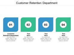 Customer retention department ppt powerpoint presentation infographics examples cpb