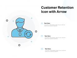 Customer retention icon with arrow