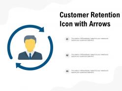 Customer retention icon with arrows