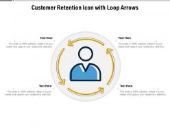 Customer retention icon with loop arrows