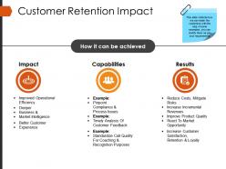 Customer retention impact powerpoint presentation templates