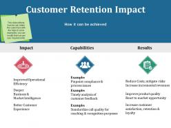 Customer retention impact powerpoint shapes