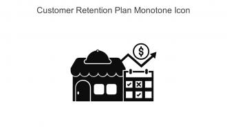Customer Retention Plan Monotone Icon In Powerpoint Pptx Png And Editable Eps Format