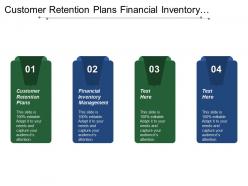 Customer retention plans financial inventory management strategic marketing
