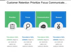 Customer retention prioritize focus communicate reward with star and magnifying glass