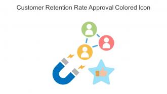 Customer Retention Rate Approval Colored Icon In Powerpoint Pptx Png And Editable Eps Format
