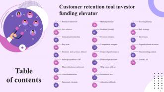 Customer Retention Tool Investor Funding Elevator Ppt Template Colorful