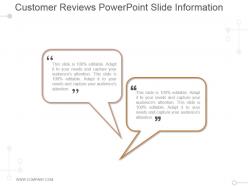 Customer reviews powerpoint slide information