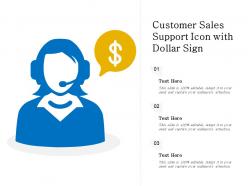 Customer Sales Support Icon With Dollar Sign