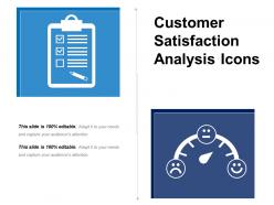 Customer satisfaction analysis icons