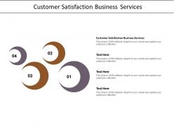 Customer satisfaction business services ppt powerpoint presentation slides design templates cpb