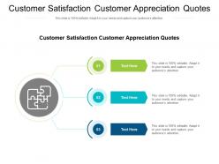Customer satisfaction customer appreciation quotes ppt file design templates cpb