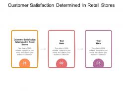 Customer satisfaction determined in retail stores ppt powerpoint presentation pictures graphics cpb