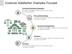 Customer satisfaction examples focused advertising business strategy policy cpb