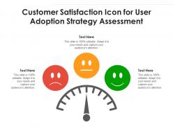 Customer satisfaction icon for user adoption strategy assessment