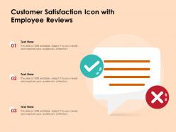 Customer satisfaction icon with employee reviews