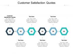 Customer satisfaction quotes ppt powerpoint presentation pictures clipart images cpb