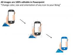 Customer satisfaction smartphone application diagram flat powerpoint design