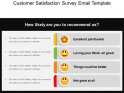 Customer satisfaction survey email template ppt slide examples
