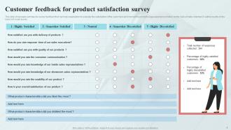 Customer Satisfaction Survey Feedback Powerpoint Ppt Template Bundles