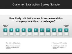Customer satisfaction survey sample presentation diagrams