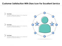 Customer satisfaction with stars icon for excellent service