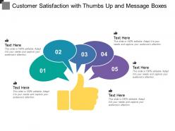 Customer Satisfaction With Thumbs Up And Message Boxes