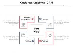 Customer satisfying crm ppt powerpoint presentation outline backgrounds cpb