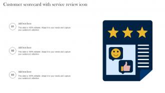 Customer Scorecard With Service Review Icon
