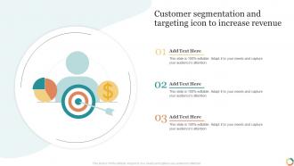 Customer Segmentation And Targeting Icon To Increase Revenue