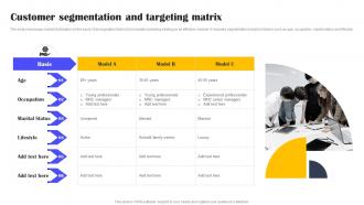 Customer Segmentation And Targeting Matrix Types Of Customer Segmentation