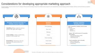 Customer Segmentation Considerations For Developing Appropriate Marketing Approach MKT SS V